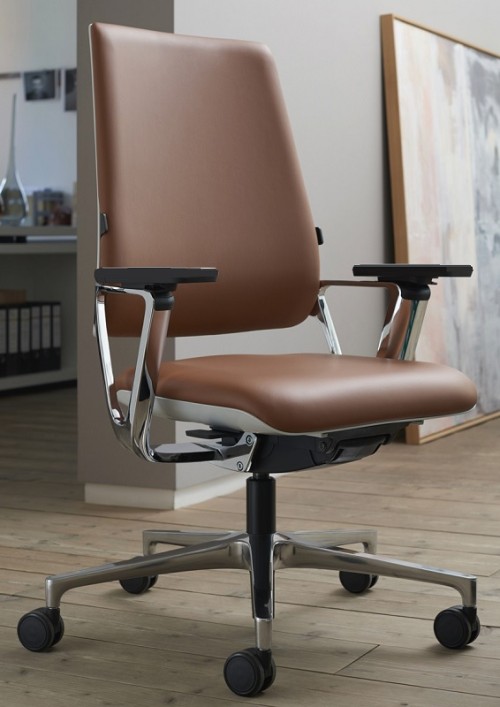 Drehstuhl Connex2 Leder braun